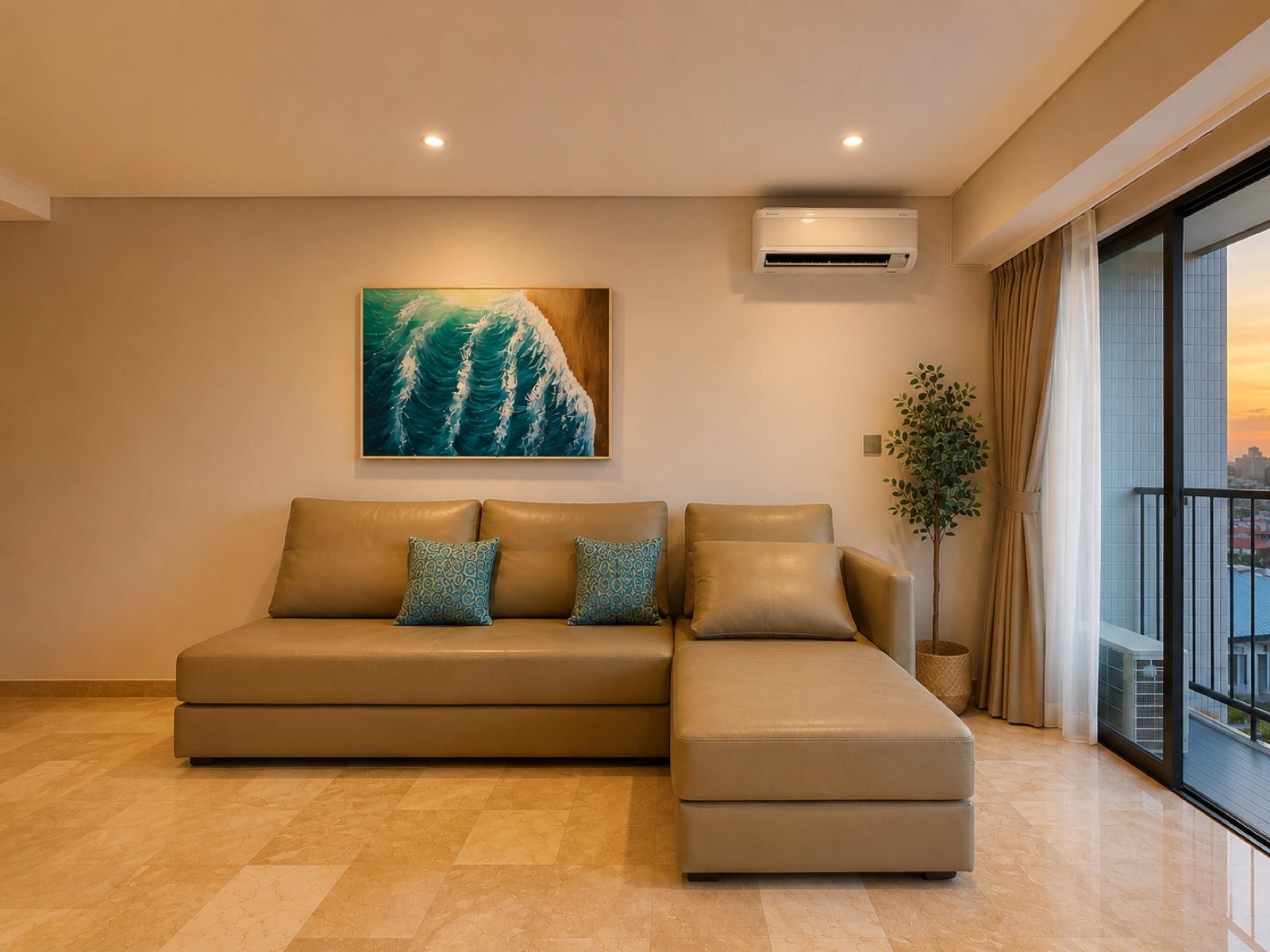 A Sovana residence, the living room
