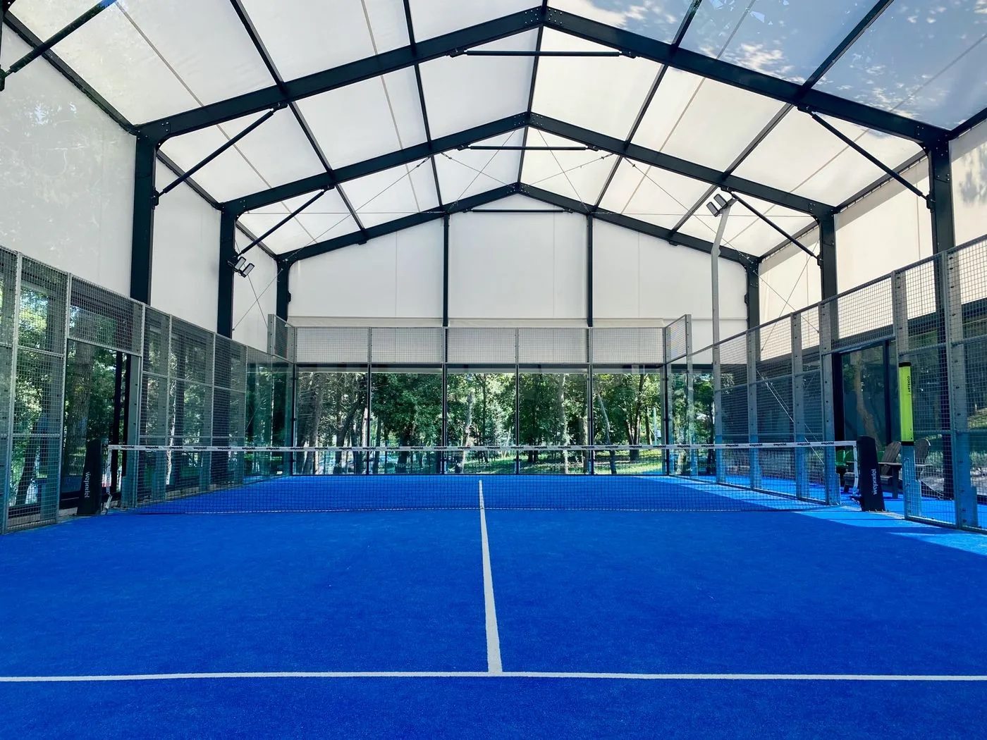 Padel courts under the Level 5 canopy