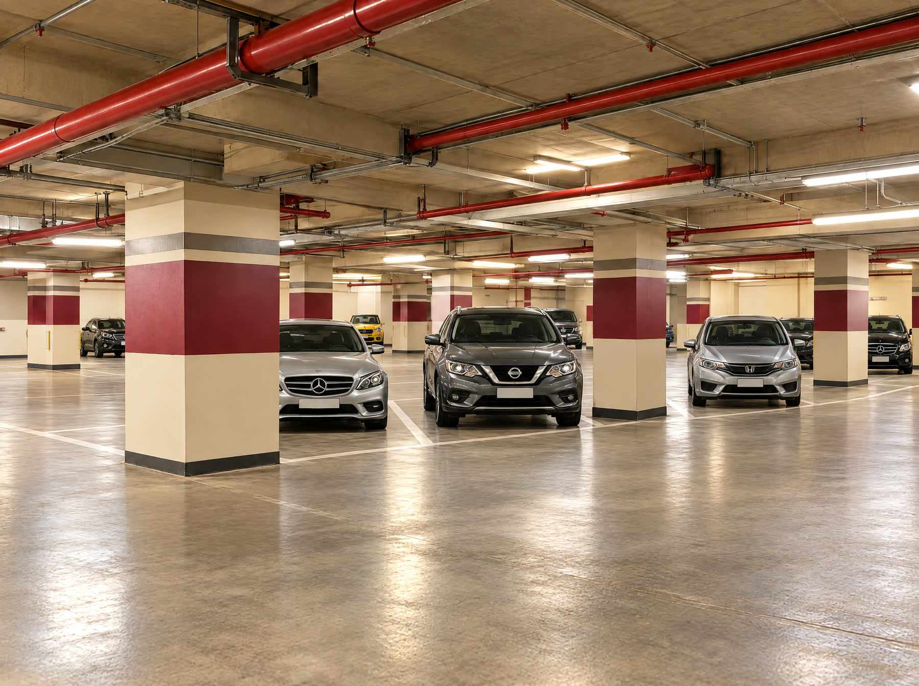 The basement car park