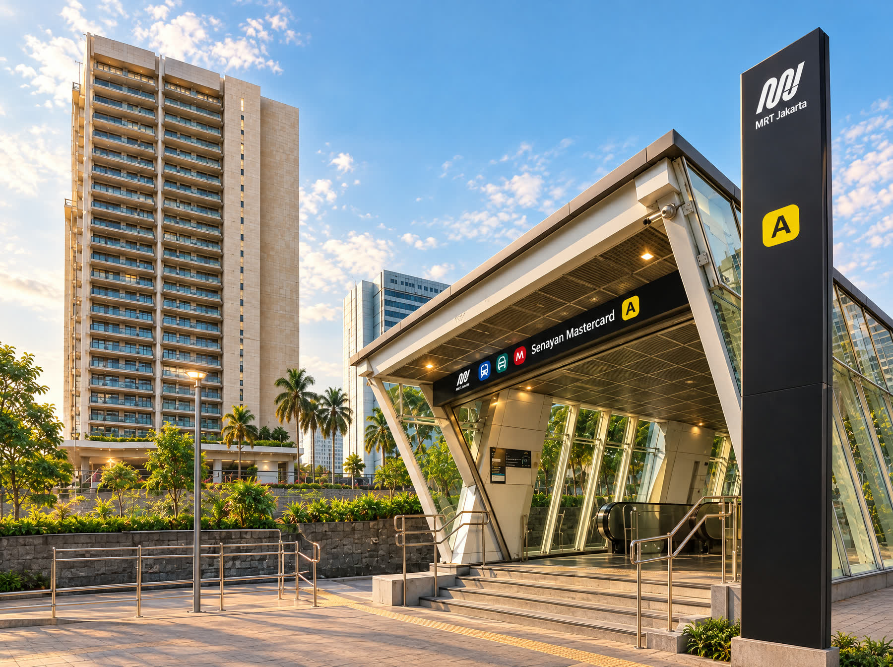 The Senayan Mastercard MRT station entrance