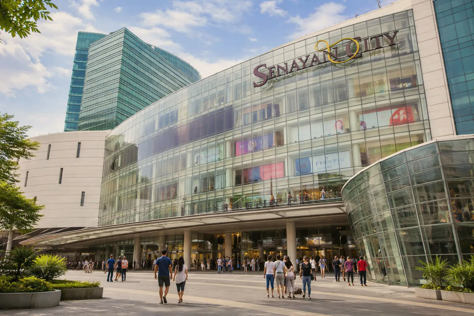 The glass front of Senayan City